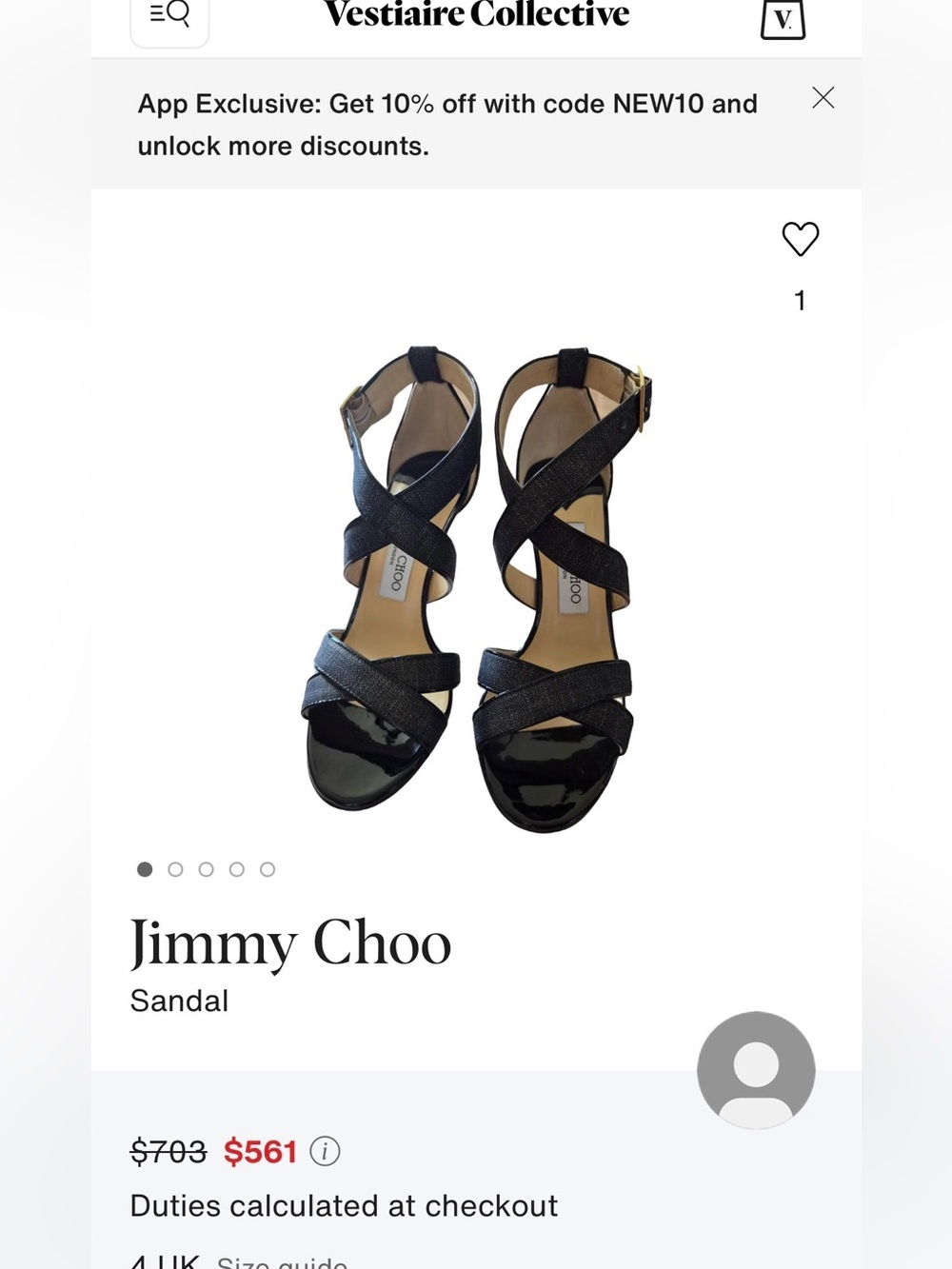 Jimmy Choo Black Strappy Buckle High Heel Sandals -Sz 6.5